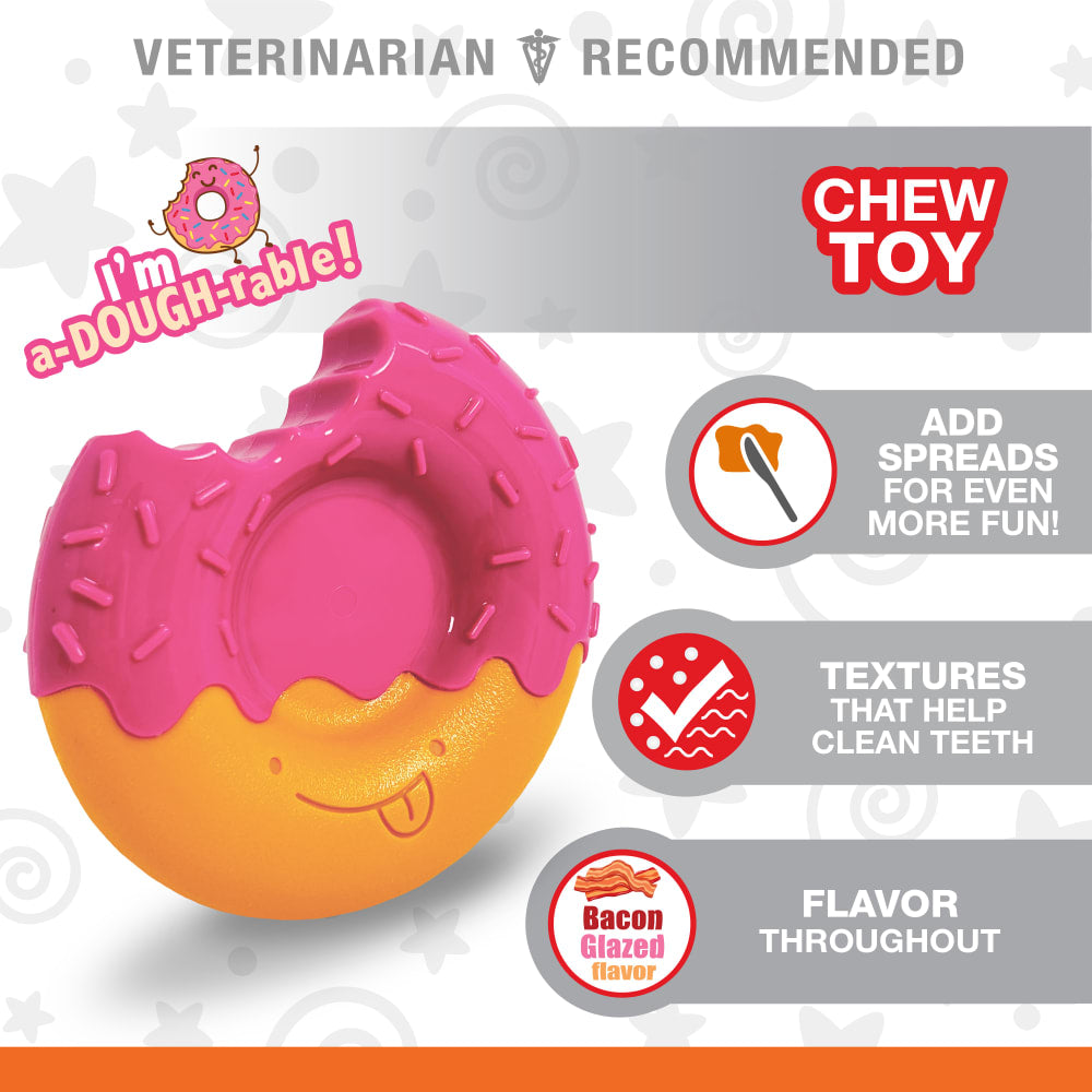 Nylabone Power Chew Glazed Donut Bacon