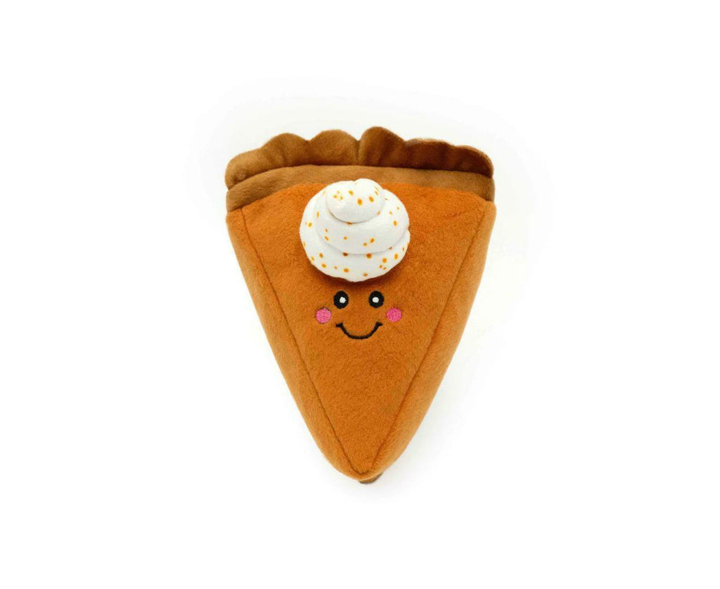 Zippy Paws NomNomz Fall Harvest Plush Squeaker Dog Toy - Pumpkin Pie Slice