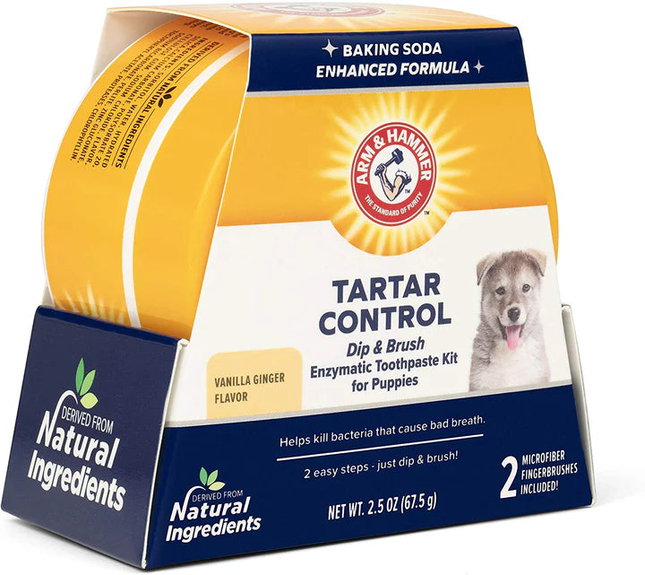 Arm and Hammer Puppy Toothpaste Jar with Brushes