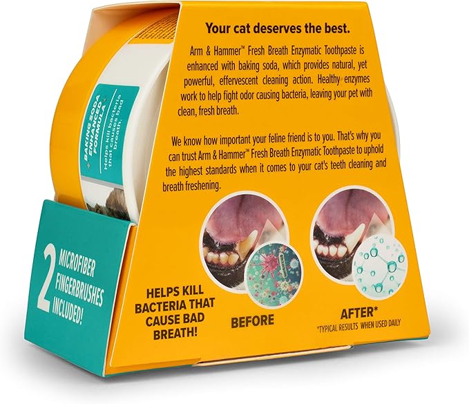 Arm and Hammer Cat Tuna Toothpaste Jar with Brushes