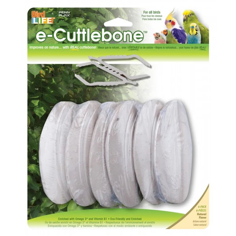 Penn Plax E Cuttlebone Natural Flavour 13cm 6 Pack
