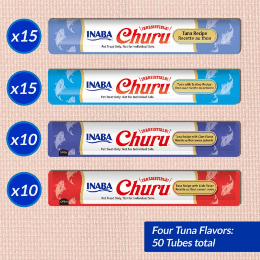 Inaba Cat Churu Puree Tuna Seafood Varieties Tub