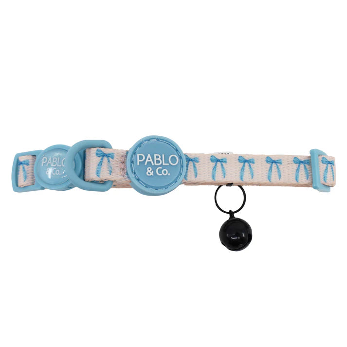 Pablo & Co Cat Collar Baby Blue Bows