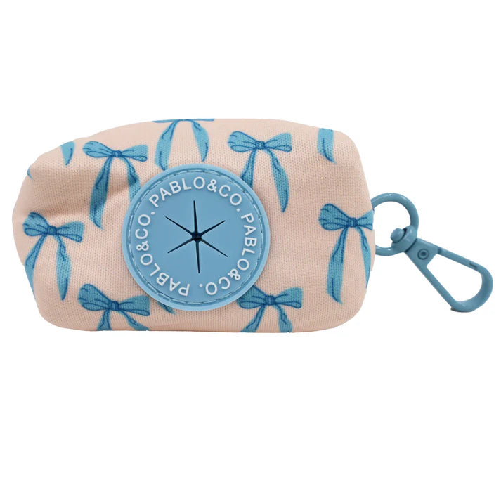 Pablo & Co Poop Bag Holder Baby Blue Bows