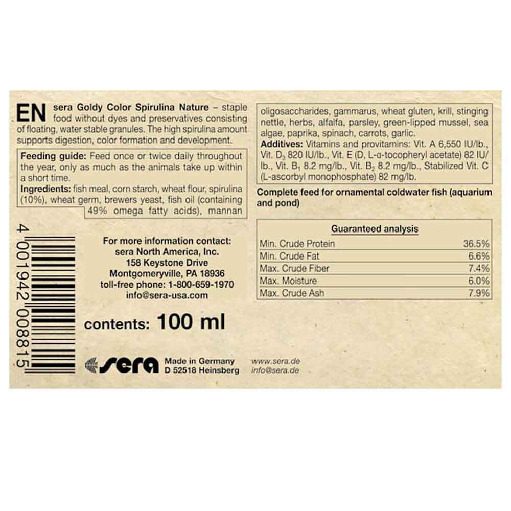 Sera Goldy Colour Spirulina 390g