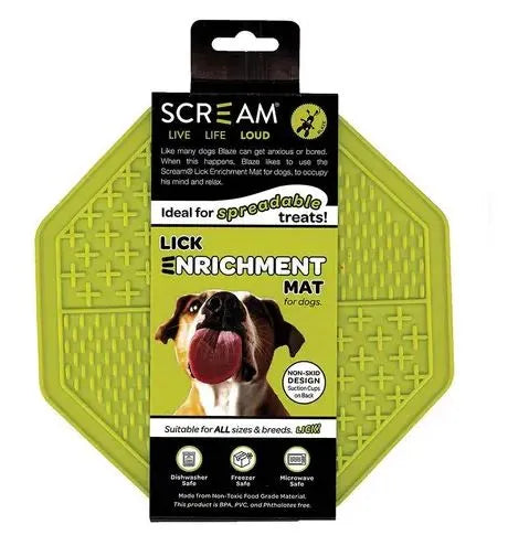 Scream LICK ENRICHMENT MAT SUCTION BASE - OCTAGON
