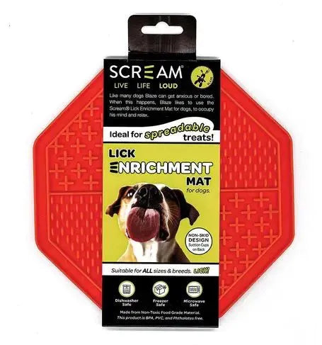 Scream LICK ENRICHMENT MAT SUCTION BASE - OCTAGON