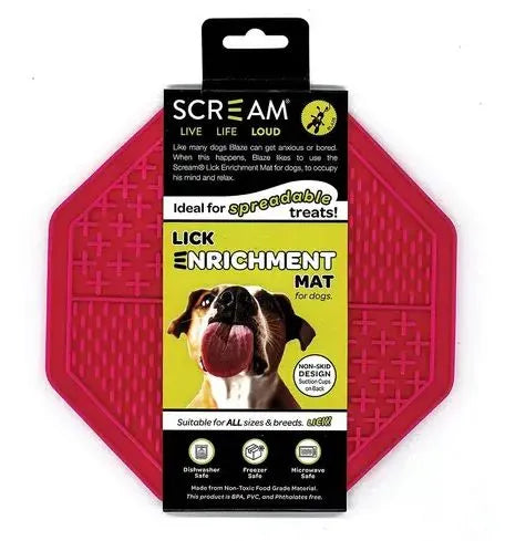 Scream LICK ENRICHMENT MAT SUCTION BASE - OCTAGON