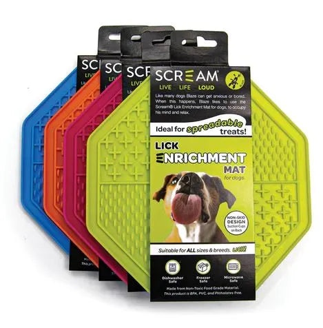 Scream LICK ENRICHMENT MAT SUCTION BASE - OCTAGON