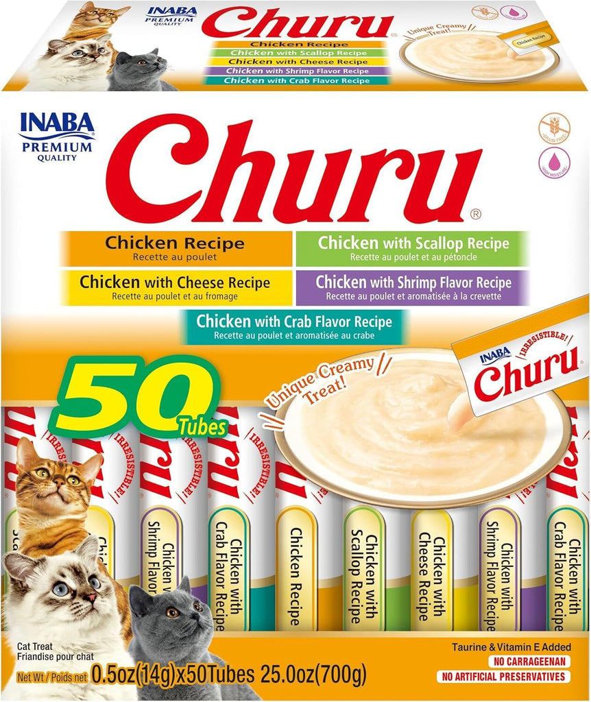 Inaba Cat Churu Puree Chicken Varieties 50pk Box
