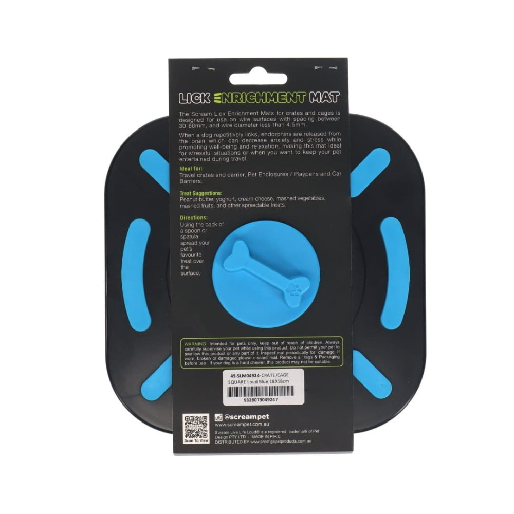 Scream Lick Enrichment Mat For Crate/Cage - Square