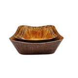 Upmarket Pets & Aquarium | Square Food and Water Bowl - Orange White Paw | Shop pet bowls online