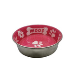 Upmarket Pets | Ruff Woof Paw Food and Water Metal Bowl | Shop pet bowls online