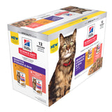 Hills Science Diet Cat Adult Sensitive Skin & Stomach Variety 12 Pack