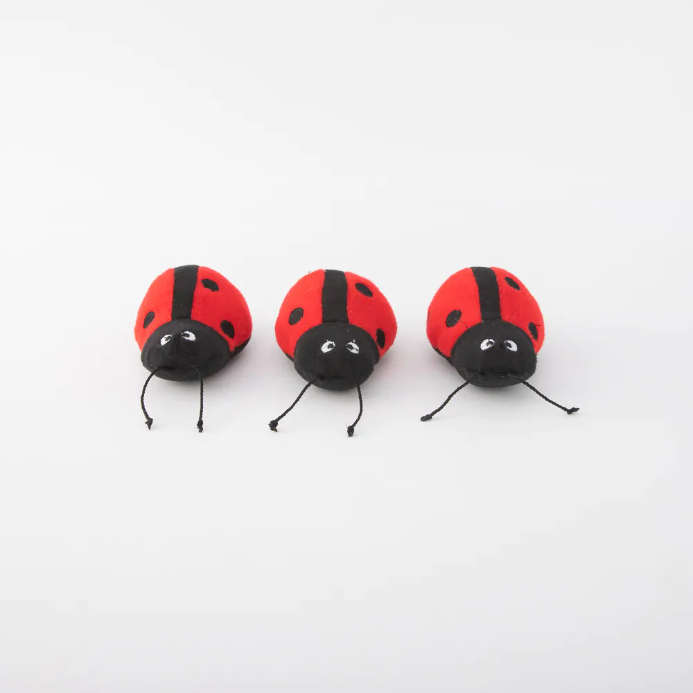 Zippy Paws Interactive Burrow Dog Toy - 3 Ladybugs in a Leaf