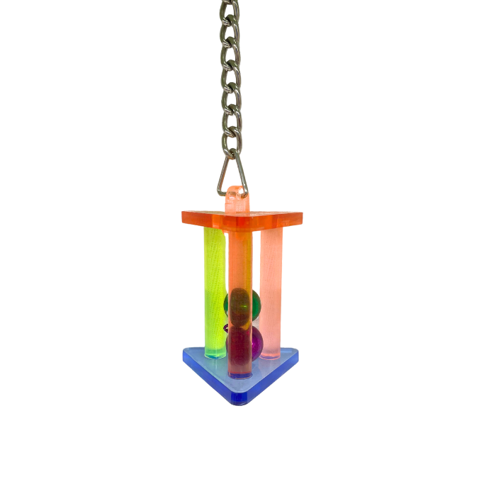 MyBestFriend Colourful Acrylic Bird Toy With Bells