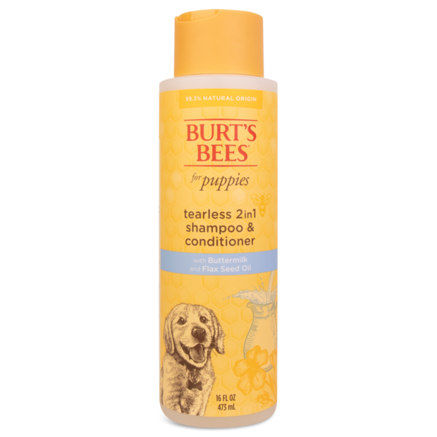 Burts Bees Tearless 2 in 1 Shampoo and Conditioner for Puppies with Buttermilk & Linseed Oil