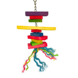 MyBestFriend Colourful Wooden Bird Toy With Straw
