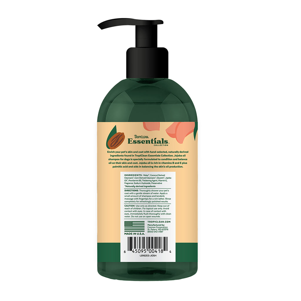 Upmarket Pets & Aquarium | TropiClean Essentials Jojoba Oil Shampoo 473mL | Shop pet supplies online