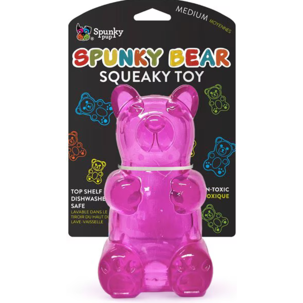 Spunky Pup Gummy Bear Interactive Squeaky Dog Toy
