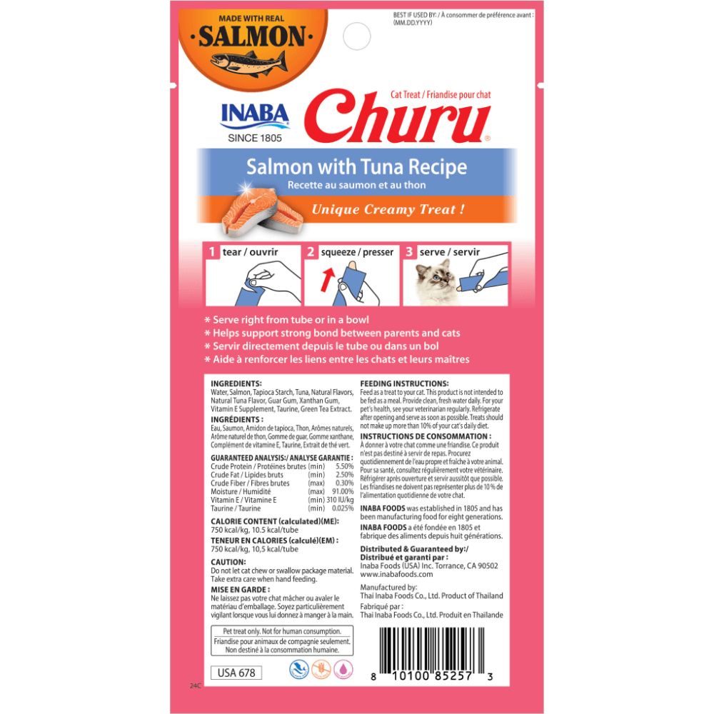 INABA Cat Churu Puree Salmon With Tuna