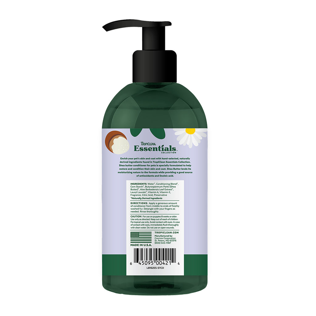 Upmarket Pets & Aquarium | TropiClean Essentials Shea Butter Conditioner 473mL | Shop pet supplies online