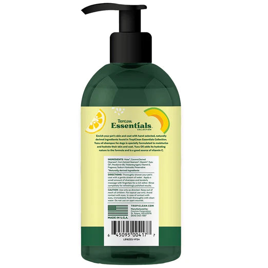 TropiClean Essentials Yuzu Fruit Shampoo 473mL