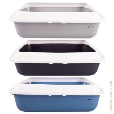 Litter Tray Rectangle S 37x25x7cmh 3 Clr Mixed
