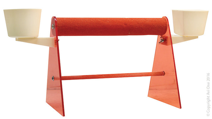 Parrot Gym With Feeders & Perch