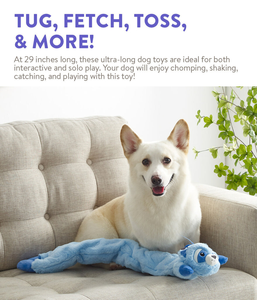 Charming Pet Longidudes Extra Long 75cm Plush Squeaker Dog Toy - Raccoon