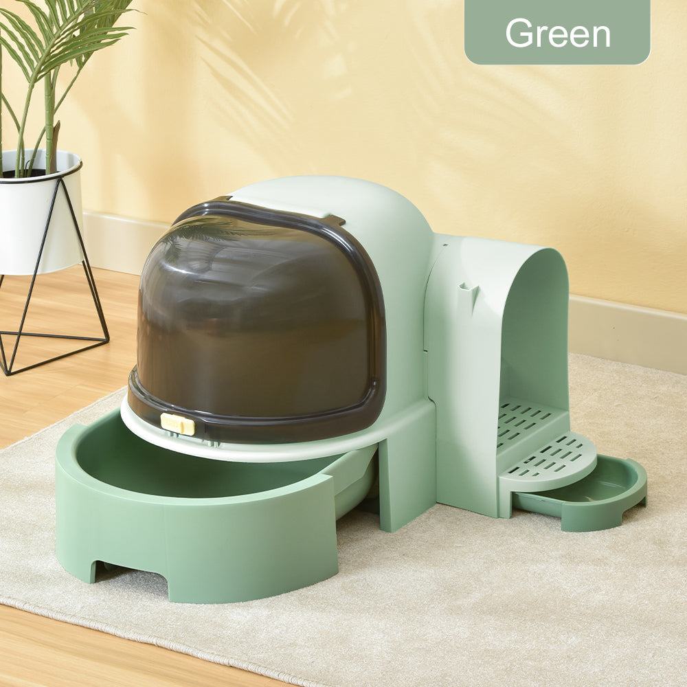 PAKEWAY Star Tunnel Cat Litter Box Green
