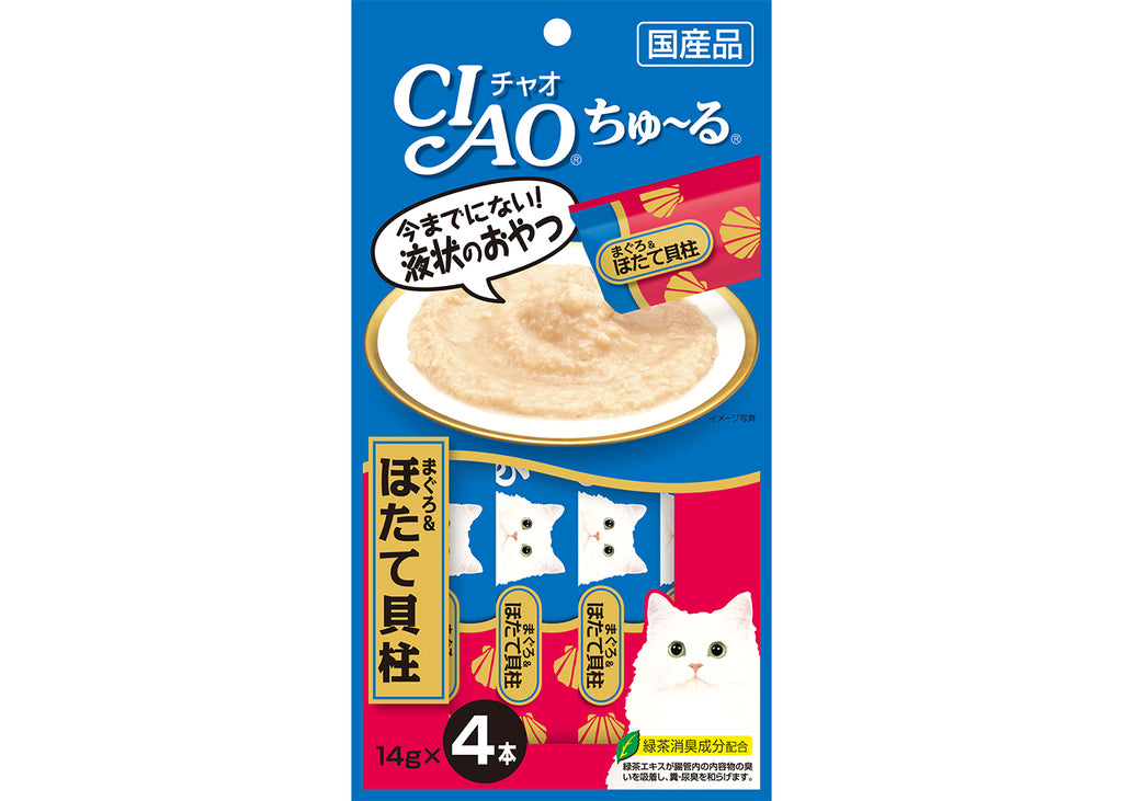 Ciao Churu Purée Cat Wet Treat - White Meat Tuna and Scallop