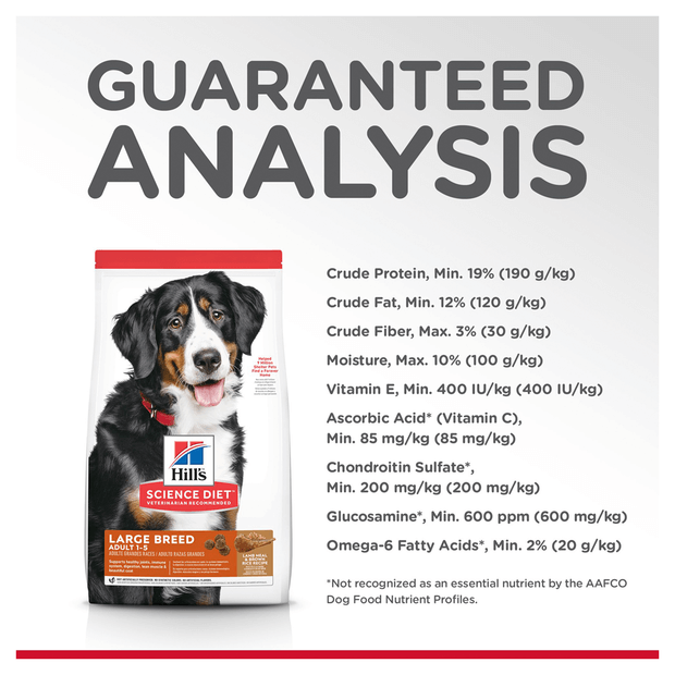 Hills Science Diet Dog Adult Large Breed Lamb and Rice 14.97kg