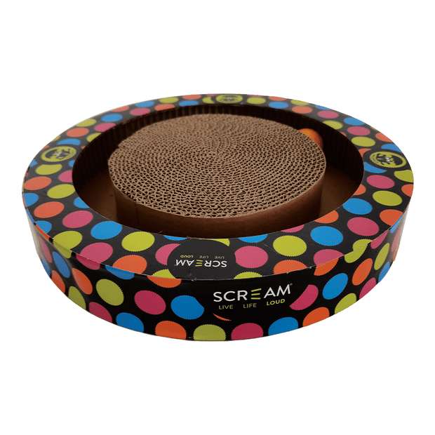 Scream ROUND PLAY CAT SCRATCHER Loud Multicolour 34x5.2cm