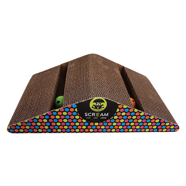 Scream TRIANGLE CAT SCRATCHER Multicolour 39.5x10cm