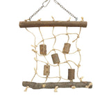 Envipets Wooden Lattice Rope Bird Toy