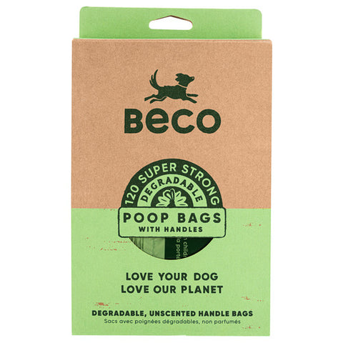Beco Unscented Poop Bags withHandles  120pk