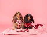 Pablo & Co Dog Blanket Velvet Blush Bows
