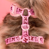 Pablo & Co Adjustable Harness Velvet Blush Bows