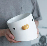 PURROOM Little Chicken Series - Plump Crooked Neck Ceramic Pet Bowl