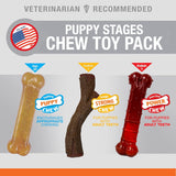 Nylabone Puppy Triple Stages Pack Wolf Chicken/Bacon/Beef