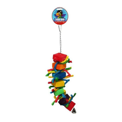 Cheeky Bird Block & Rope With Bell Medium
