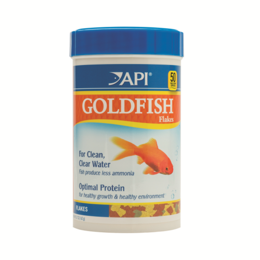 API Goldfish Flakes fish food container for all types of goldfish