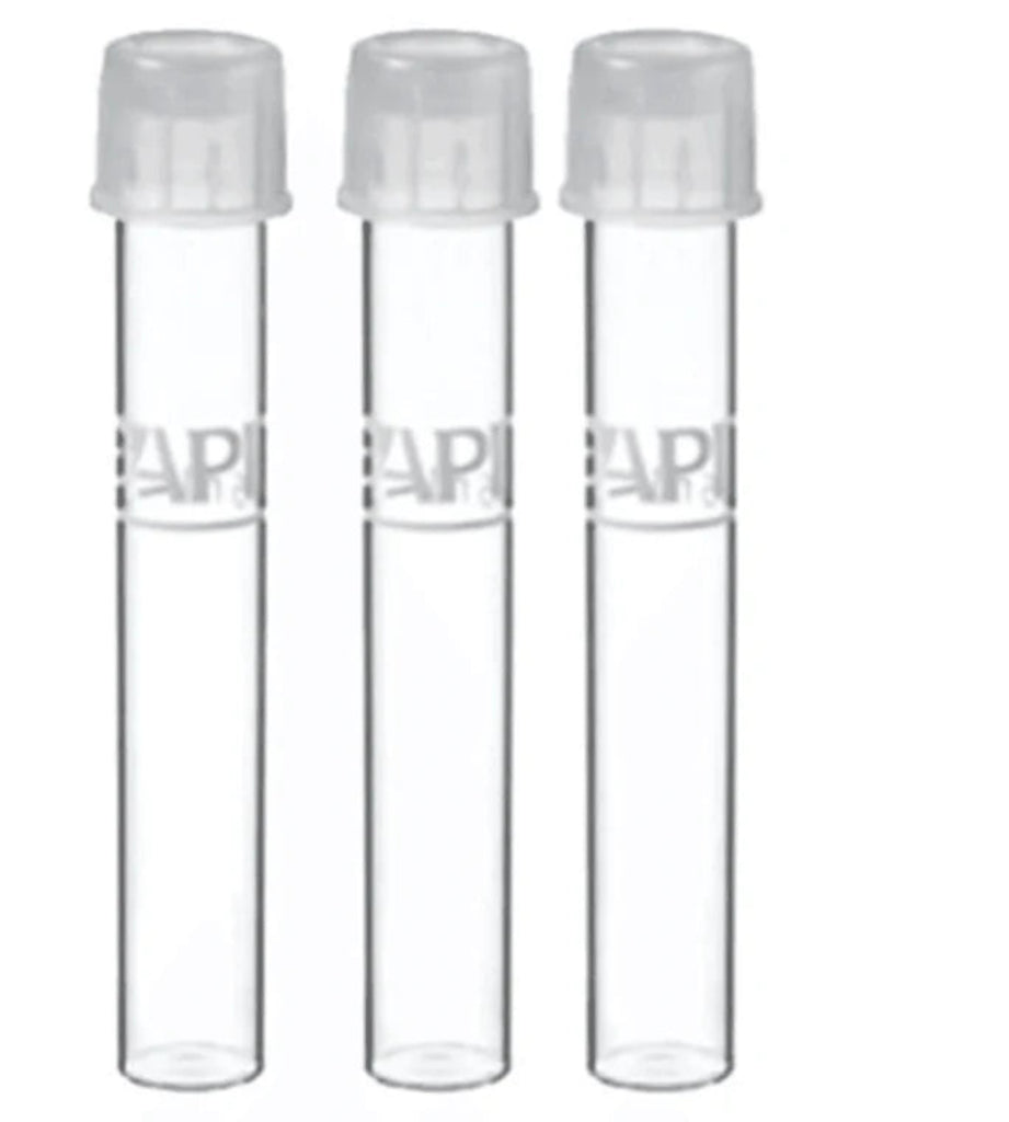 API replacement glass test tubes with plastic caps for aquarium test kits