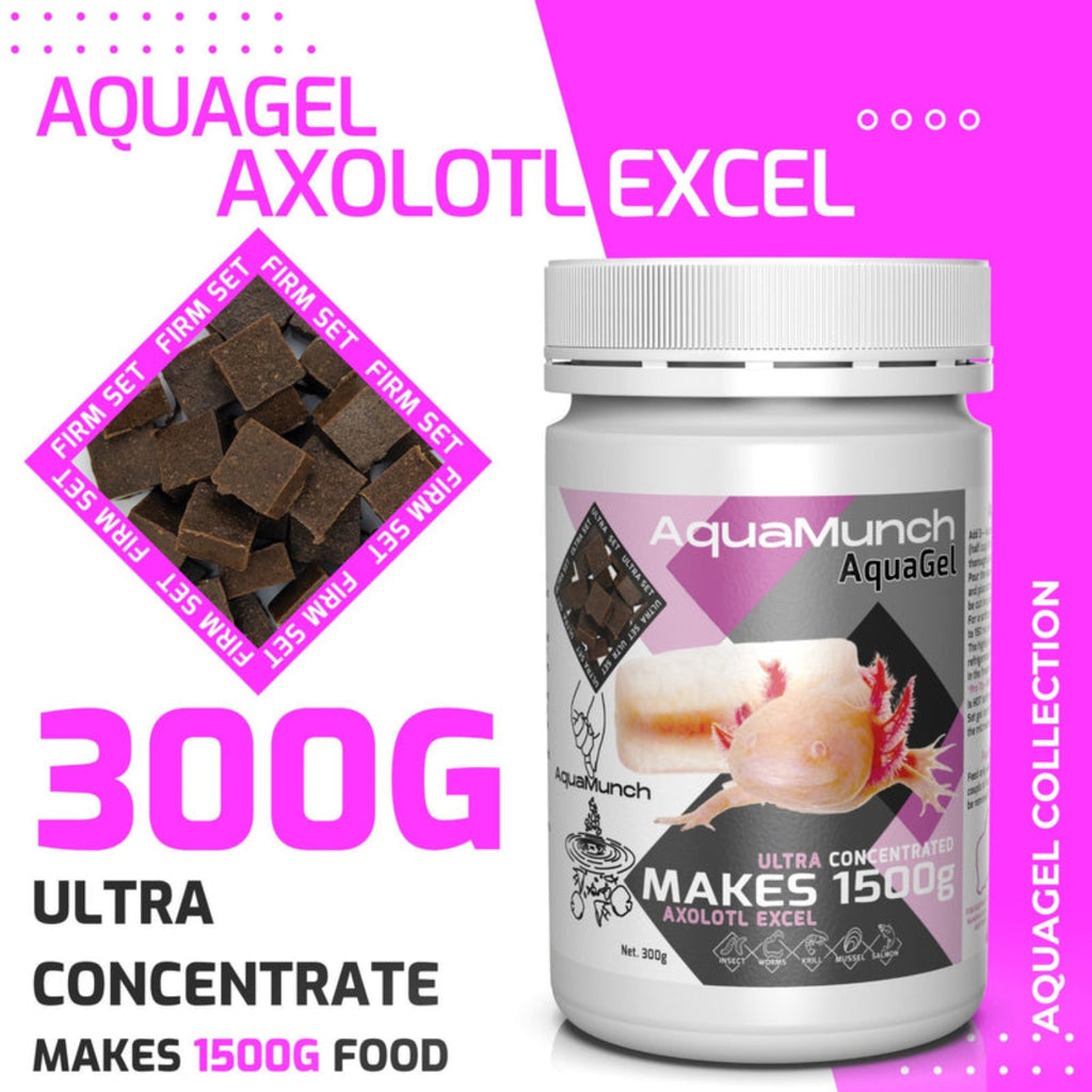 AquaMunch AquaGel Axolotl Excel 100g gel food for axolotls
