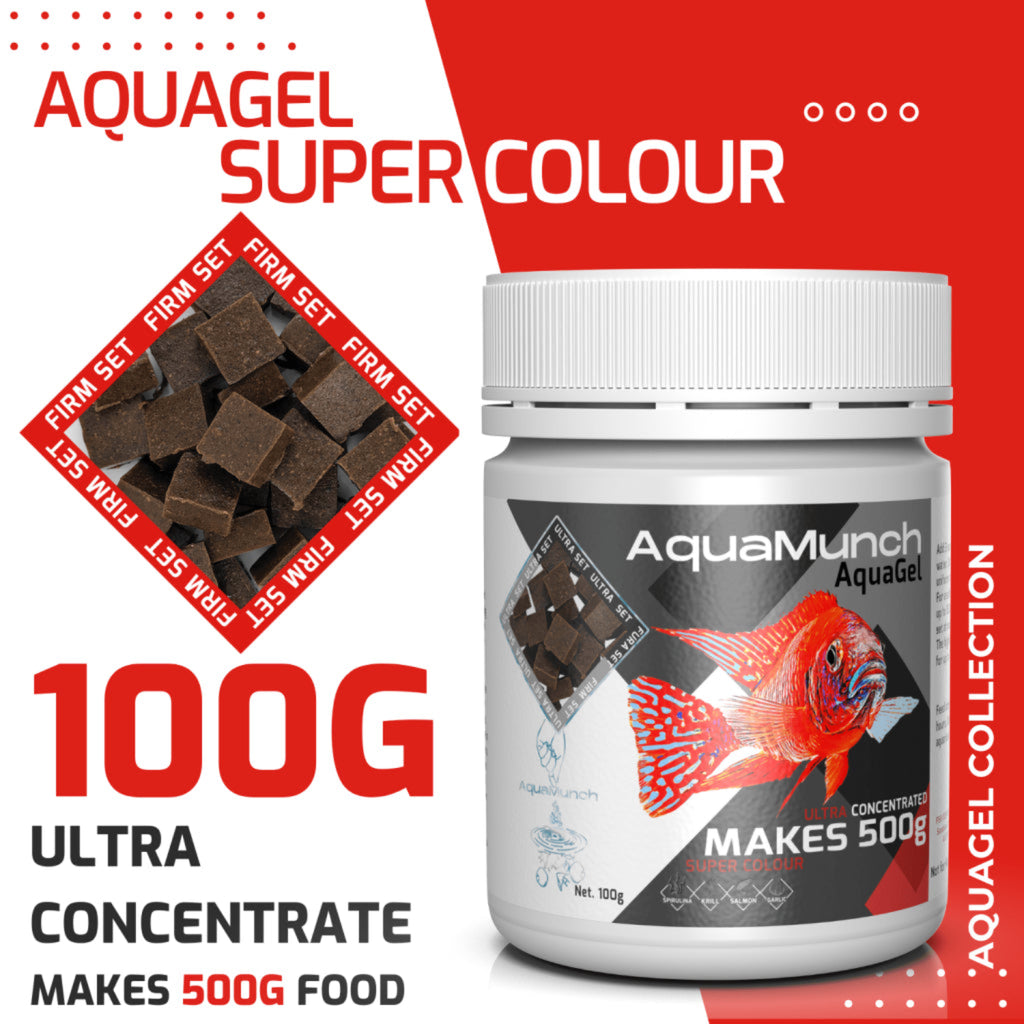 AquaMunch AquaGel Super Colour gel fish food concentrate jar makes 500g food