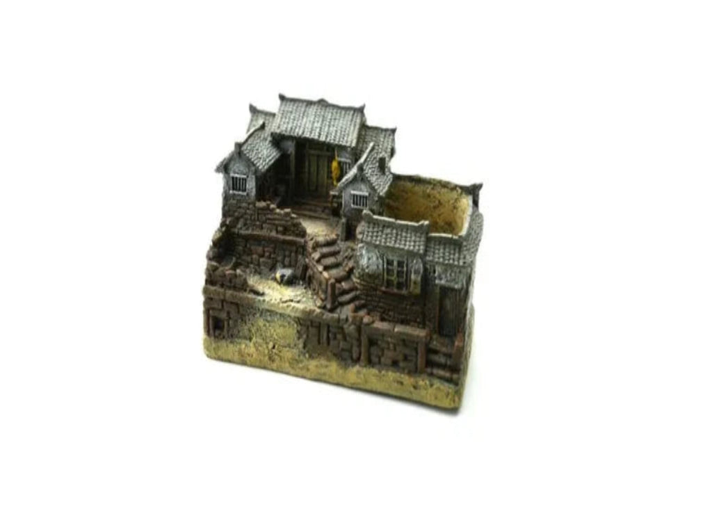 Bioscape Chinese Village resin aquarium and terrarium ornament 16 x 10 x 10cm with traditional Oriental village design