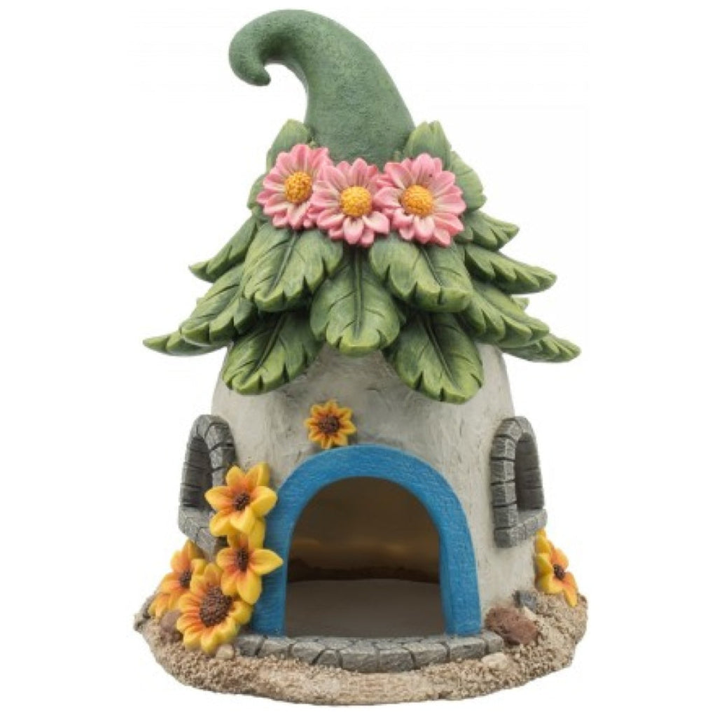 Bioscape Fairy House 2 aquarium ornament with flowers and arched doorway