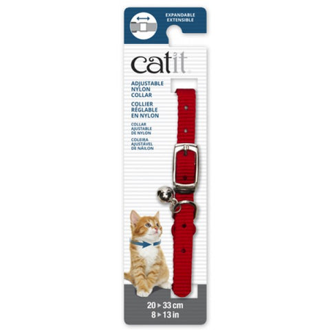 Catit Nylon Expand Adjustable Cat Collar Red