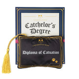 Catchelors Degree cat scratcher diploma themed scratching pad for cats